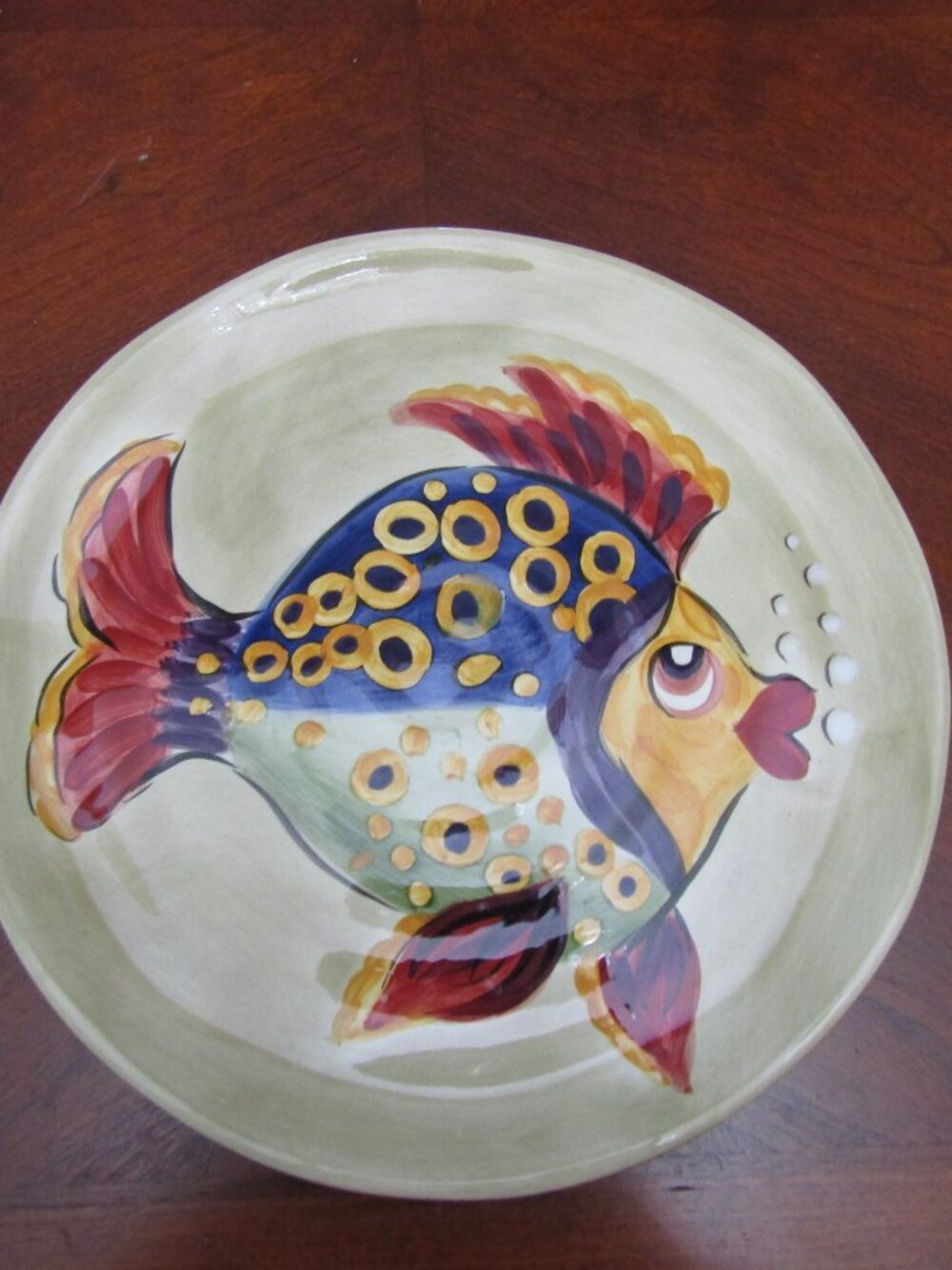 Daris Farrucci Designs Hand Painted 🐟Fish Dinner Plate